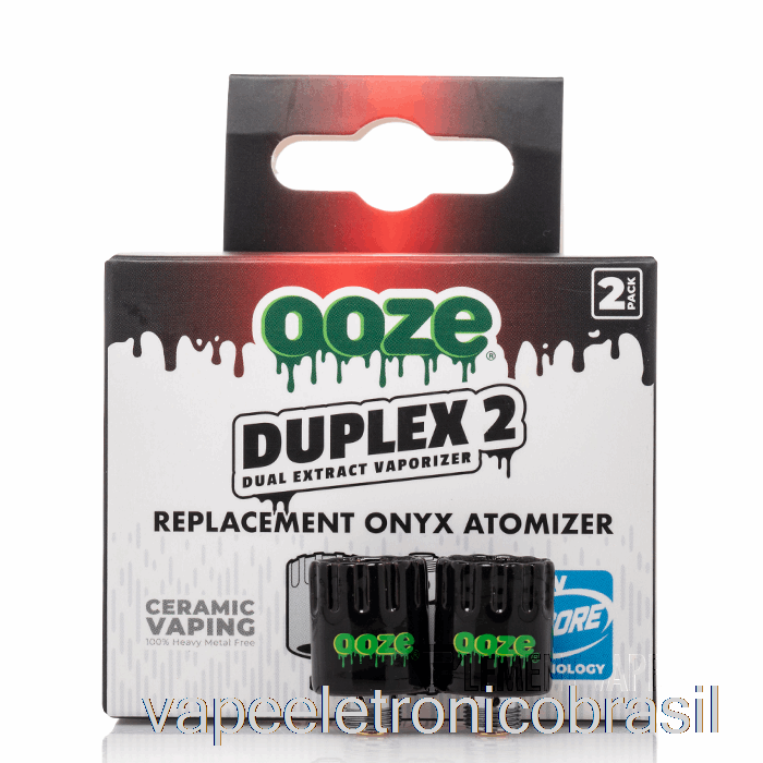 Vape Recarregável Ooze Duplex 2 Atomizadores Onyx De Cerâmica